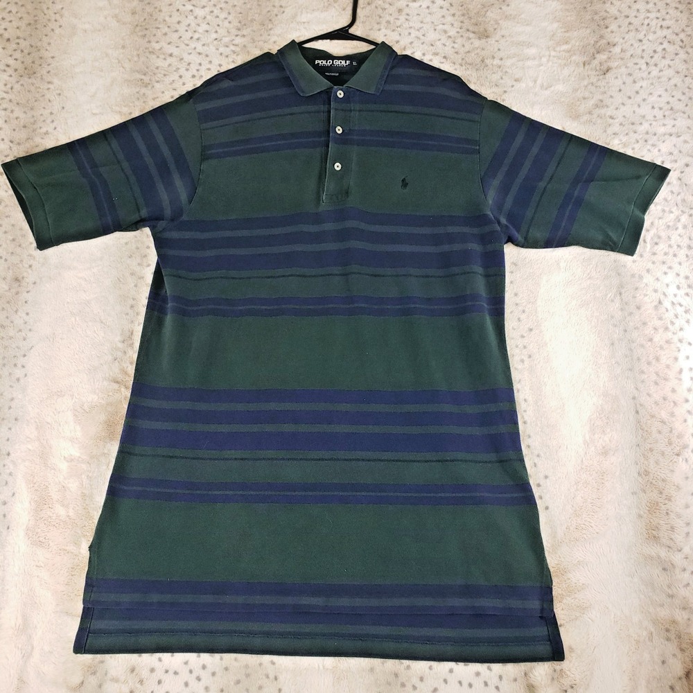Vtg 90s Polo Ralph Lauren Rugby Shirt USA XL Striped Men Long Sleeve